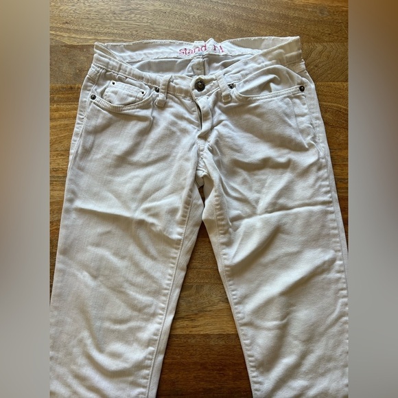 White Casual Pants Lightweight Jeans Low Rise | Size 1 - Picture 4 of 11